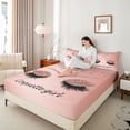 thumbnail image 4 of Castle Fairy Teens Girly Eyelash Full Size Sheets,Bling Glitter Print Bed Sheets, 4 of 7