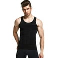 thumbnail image 5 of MINKUROW Mens Slimming Body Shaper Vest Shirt Abs Abdomen Slim Black,XL, 5 of 7