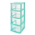 thumbnail image 1 of Italhome Cajonera De Plástico, Cajonera Desarmable Organizador Multiusos De Color Aqua Con 4 Cajones Transparentes Onyx, 1 of 6