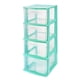 thumbnail image 1 of Italhome Cajonera De Plástico, Cajonera Desarmable Organizador Multiusos De Color Aqua Con 4 Cajones Transparentes Onyx, 1 of 6