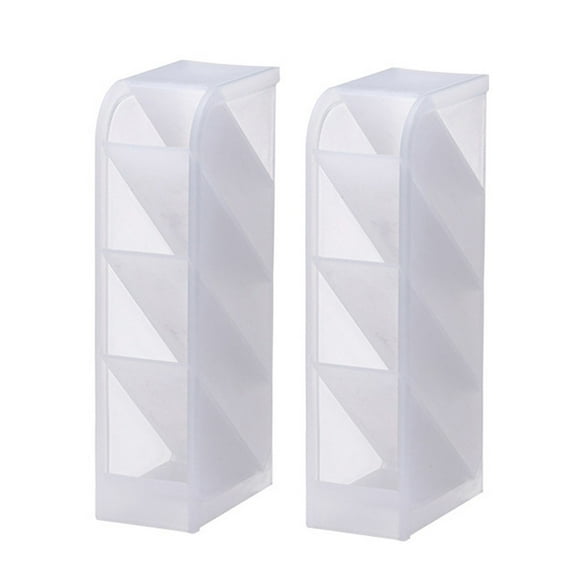 4 Compartments Pencil Holder,8" X 3.5" X 2" 2 Pack Plastic Pen Organizer,Office Pencil Cup for Countertop Desk,Makeup Brush Holder,Durable Sturdy Desk Supplies