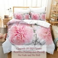 thumbnail image 4 of Bed Double Single Full Pillowcase with Cover Quilt Flower Pink Size King Set Cover Duvet 3pcs Set Bedding Carnation, 4 of 7