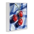 thumbnail image 2 of Stupell Industries Traditional Three Picnic Cherries on Gingham White Framed Giclee Art, 17 x 17, by Kate Jarvik Birch, 2 of 8