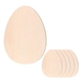 thumbnail image 2 of 6x Unfinished Wooden Easter Egg for Kids Painting Gift Tags Wooden Egg Slices Egg Shaped Handcraft Durable Party Favor Supplies DIY Crafts, 2 of 9