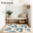 thumbnail image 3 of ODIKA 8'x10' Machine Washable Non-Slip Area Rug, Chinese Dragon Cloud Motif Anti Slip Interior High Traffic Rug, Beige, 550734, 3 of 7