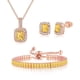 thumbnail image 1 of Teissuly Multicolor Earring Necklace Bracelet 2*4mm Color Zircon Single Full Diamond, Adjuster For Crystal Bracelet (Platinum Rectangle) Teissuly WER202401224044, 1 of 8