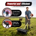 thumbnail image 2 of 52CC 1.7kw / 2.3hp Gas Powered Brush Broom Sweeper 6500-8500rpm 1-Cylinder, 2-Stroke Handheld Driveway Cleaning Turf Lawn Grass  Used to Sweep Snow, Leaves, Soil, Mud, 2 of 16