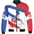 thumbnail image 2 of Lotusprinthandmade Personalized Philippines Flag All-over Print Bomber Jacket S-5XL Multicolor, 2 of 5