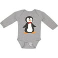 thumbnail image 3 of Inktastic Cute Penguin, Penguin With Red Bow Tie Boys or Girls Long Sleeve Baby Bodysuit, 3 of 5