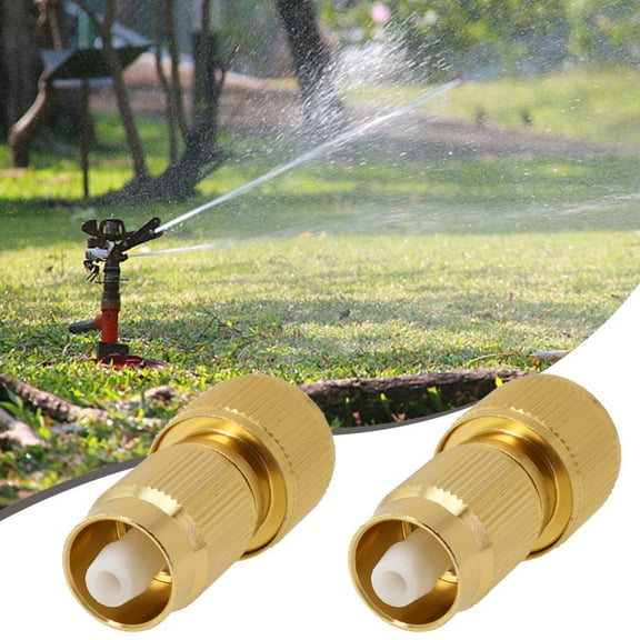 Expandable Hose Repair Adaptor Garden Hose Fitting Brass Hose Connector,Pack of 2