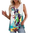 thumbnail image 2 of GaThRRgYP Women's Tank Tops Summer,Women's Sleeveless Elastic Waist Top,2025 Women's Spring and Summer New Tank Neck Print Casual Fashion Top Sky Blue M, 2 of 8