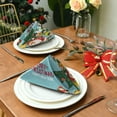 thumbnail image 3 of GZHJMY Christmas Santa Claus Cloth Napkins Washable Reusable Polyester Dinner Napkins 20 x 20 Inch for Home Weddings Parties Holiday Table Napkins Set of 4, 3 of 7