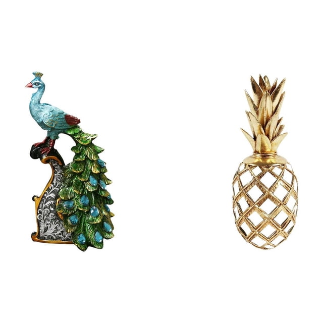Figura de escritorio,Estante de estatua de pavo real para escritorio,decoración del hogar,Figura decorativa creativa para la oficina y el hogar.,Estatua de resina,Estatua de resina para