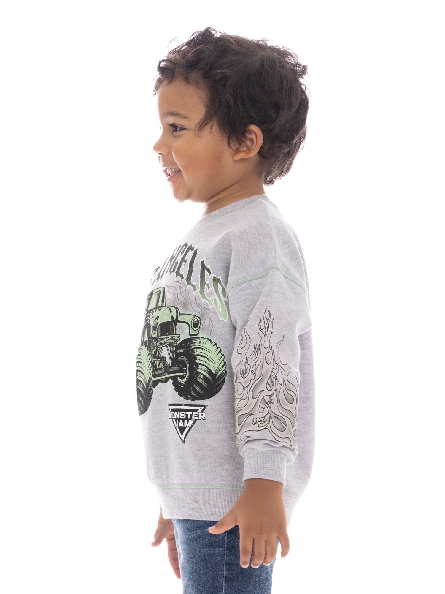 Monster Jam Toddler Boys Graphic Crewneck Sweatshirt, Sizes 12 Months-5T