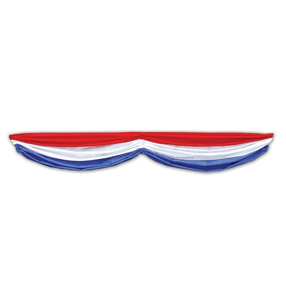 Beistle Red, White and Blue Fabric Bunting (Case of 6)