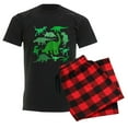 thumbnail image 6 of CafePress - FUN! LOTS Of DINOSAURS! Men's Dark Pajamas - Men's Dark Loose Fit Cotton Pajama Set, 6 of 7