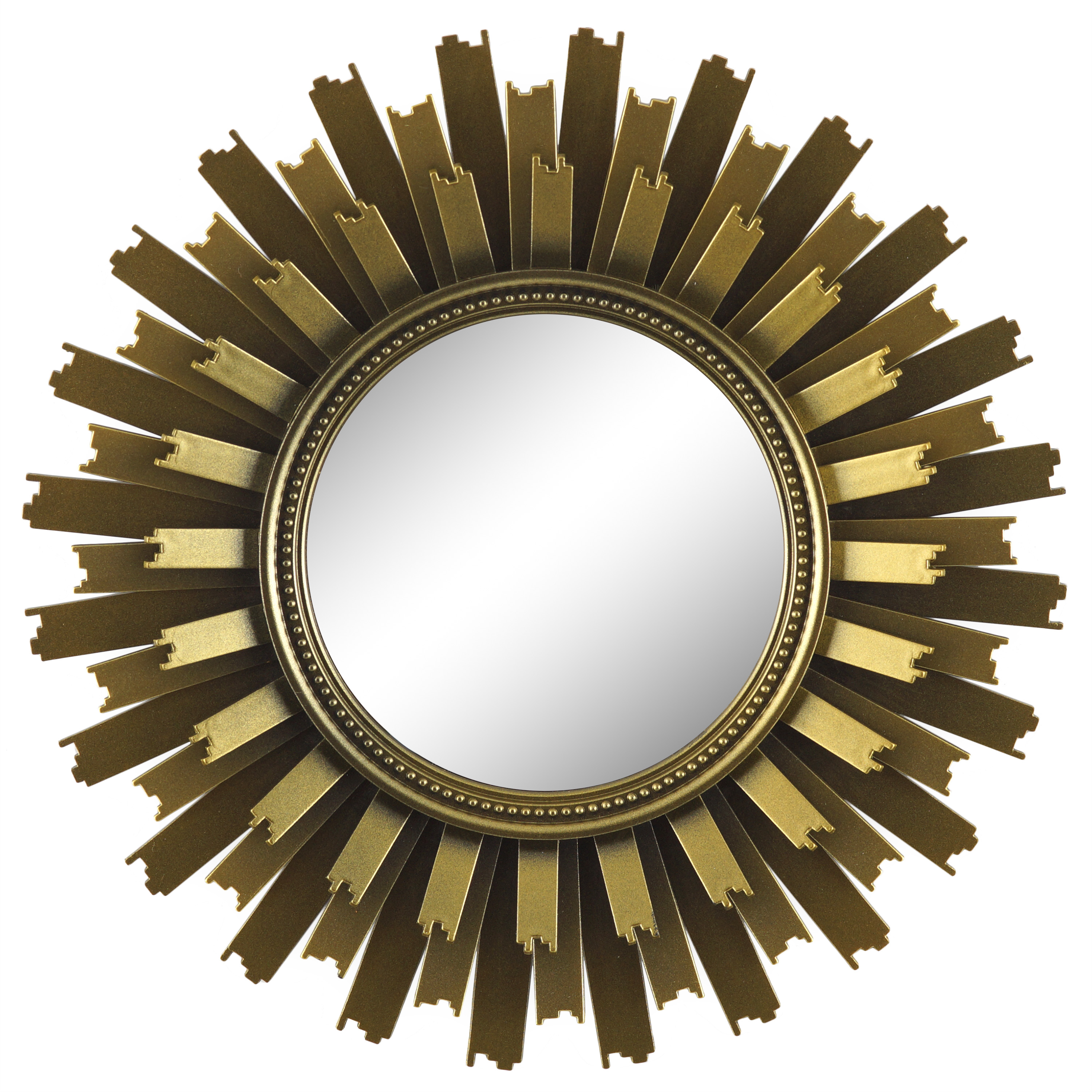 Better Homes & Gardens 3-Piece Round Sunburst Mirror Set in Gold Finish - image 2 of 5
