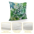 thumbnail image 4 of Shiartex  Throw Pillow Covers Tropical Watercolor Artistic Modern Green Palm Leaf Decorative Pillow Cases Home Decor Standard Square Summer White Pillowcases White, 4 of 5