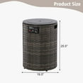 thumbnail image 2 of GAZEBETER 18" Propane Fire Pit Table,Outside 55000 BTU Outdoor Rattan & Wicker Gas Fire Pit Table for Patio,Garden,Party and Camping, 2 of 9