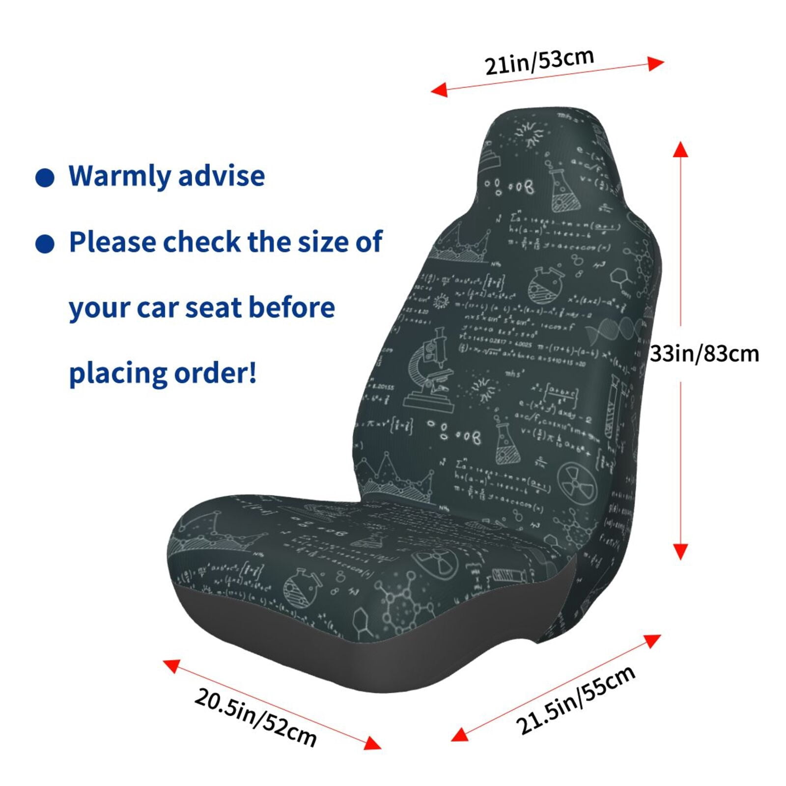 Naloa Chemical Car Seat Covers Universal Front Seat Coves for Car Accessories ,Padded Car Covers for Automotive, SUV, Truck, and Van