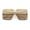 Gold - Gold Mirror, variant on Womens Oversized Rimless Metal Bar Brow Line Designer Fashion Sunglasses Gold - Gold Mirror