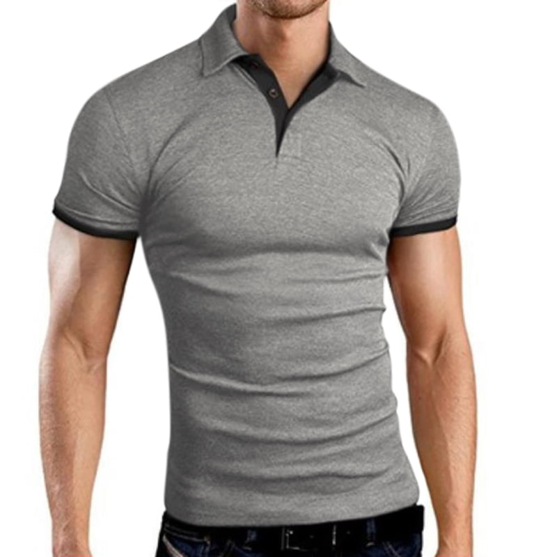 mens muscle fit polo shirts