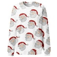 thumbnail image 4 of Bmisegm T-Shirt à Manches Longues pour Femmes, Col Rond, Imprimé, Blanc TG, 4 of 5