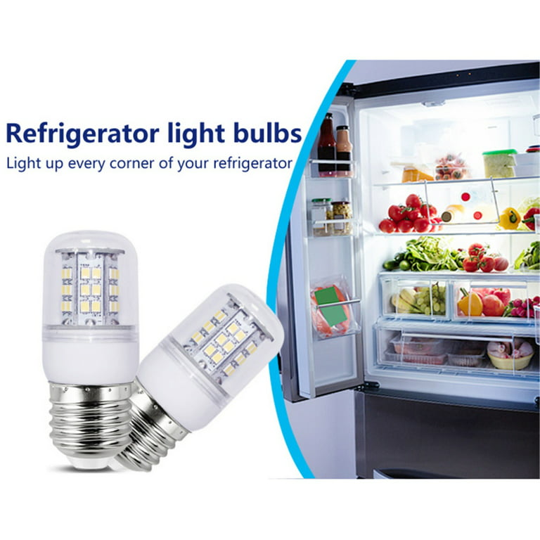 LED Refrigerator Light Bulb 3W, 40W Equivalent E26 Medium Base LED Bulb for Frigidaire,No Flicker 6000K Daylight White Freezer Home Lighting Lamp
