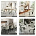 thumbnail image 3 of Set of 4 Modern White Faux Leather Chairs with Sturdy Metal Legs Comfort Style for Dining Room, 3 of 9