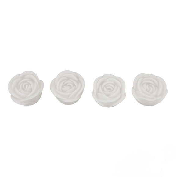 Flower Candle Light, 4 Pcs LED Rose Candle Light Colorful Light Smokeless For Cafe