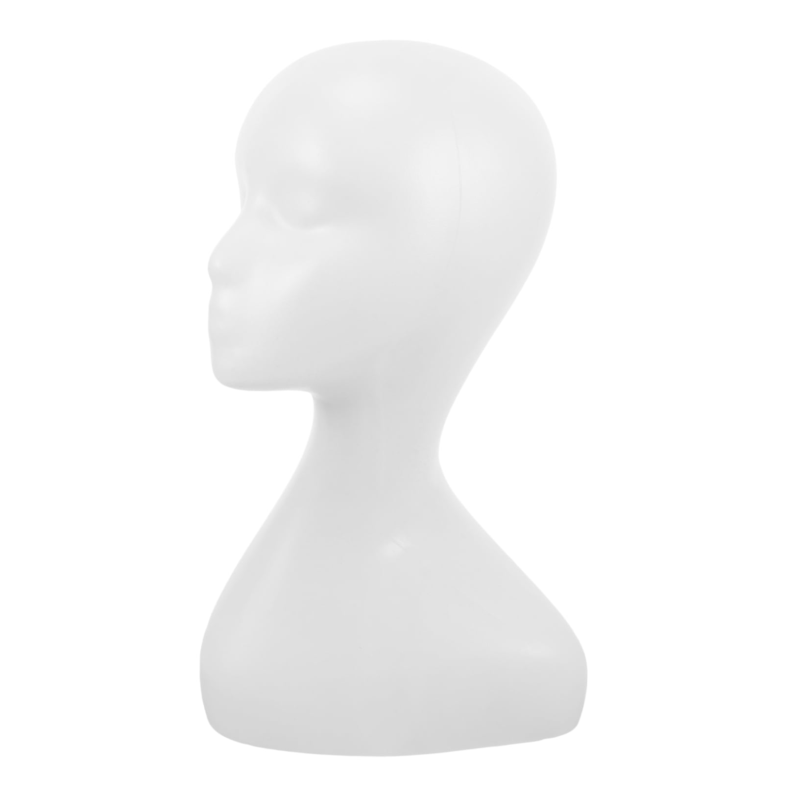 LULULION White Female Mannequin Head Model for Wig Hat Scarf Display with Shoulder for Decoration
