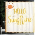 thumbnail image 4 of Ambesonne Hello Sunshine Shower Curtain, Halftone Dots Words, 69"Wx75"L, Orange Yellow, 4 of 5