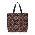 thumbnail image 1 of Fotbe Brown Gold Grid Bolsa Tote con Estampado para Mujer, Bolsos con Cremallera, Bolsa de Hombro Casual de Gran Capacidad con Bolsillos Internos, 1 of 7