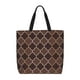 thumbnail image 1 of Fotbe Brown Gold Grid Bolsa Tote con Estampado para Mujer, Bolsos con Cremallera, Bolsa de Hombro Casual de Gran Capacidad con Bolsillos Internos, 1 of 7