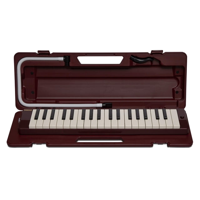 Melodica Yamaha P37D de 37 notas, color granate con funda