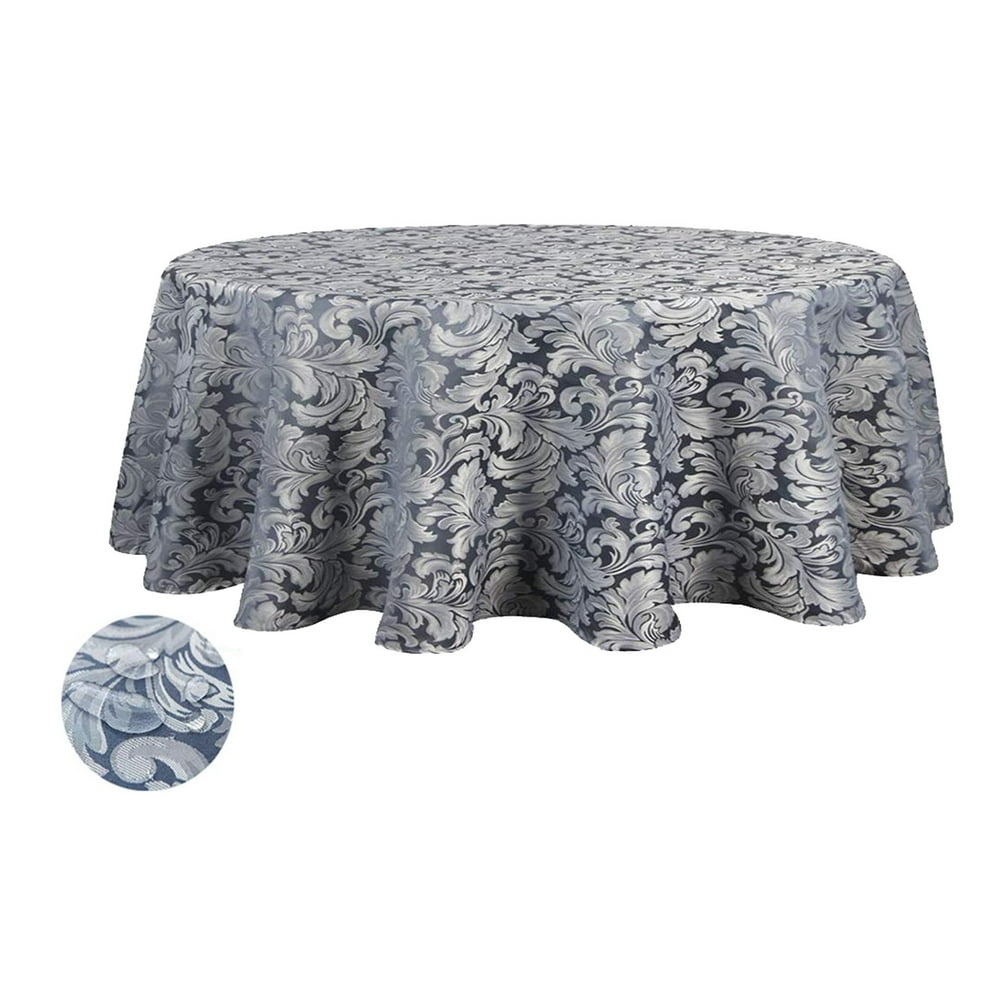 Tektrum 70 inch Round Damask Jacquard Tablecloth Table Cover