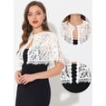 thumbnail image 2 of Capa de encaje Allegra K vestido de noche bolero blanco S, 2 of 4