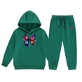 thumbnail image 4 of Girl's 2 Piece Pullover Sweatshirt Set Child Toddler Boys Long Sleeve Solid Warm Hoodie Pullover Tops Pants Kids Outfits Sweat Suit Sweatsuits 6-7 Years, 4 of 4