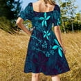 thumbnail image 3 of Robe Tropicale Polynésienne Abstraite Robe d'Été Femme 2024 Robe de Soirée Femme, 3 of 4