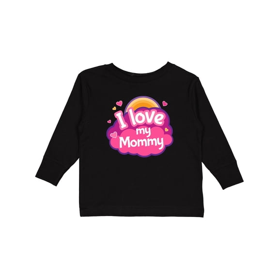 Inktastic I Love My Mommy Girls Girls Long Sleeve Toddler T-Shirt
