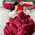 thumbnail image 6 of Cozy Comfort Red Fleece Blanket Throw Blanket - 300Gsm Soft Cozy Blankets And Throws for Toddlers,Kids, 6 of 7