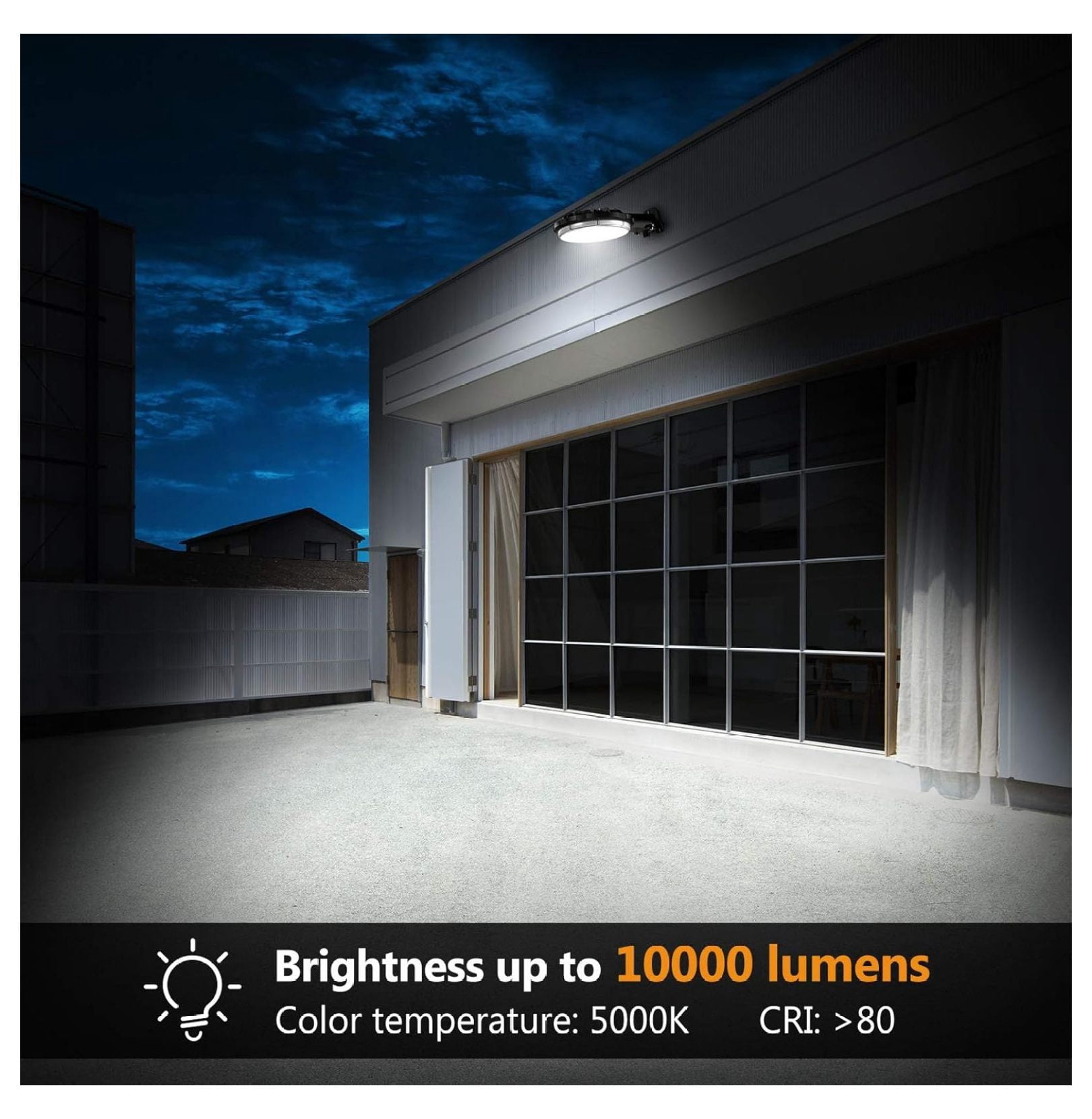 LED Barn Light, Dusk to Outdoor Lighting 100W 10000LM LED Barn Lights, 5000K Daylight Garage Light, Exterior Security Flood Lights, IP65 Waterproof Street Area Lighting for Barns Yard Street