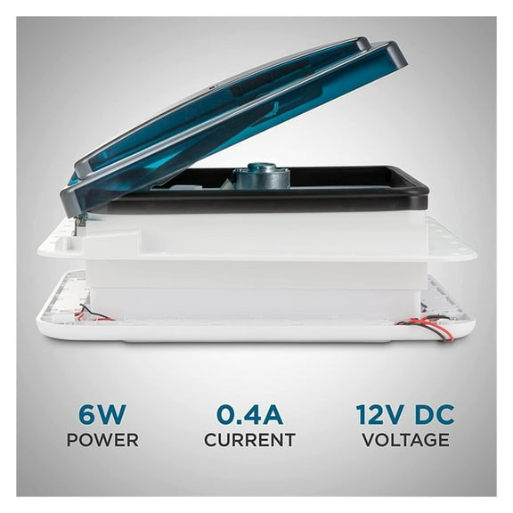 RV Roof Vent Fan With Led 12V Motorhome Fan Intake & RV Roof Exhaust Fan Recreational Vehicle ,Easy to Install