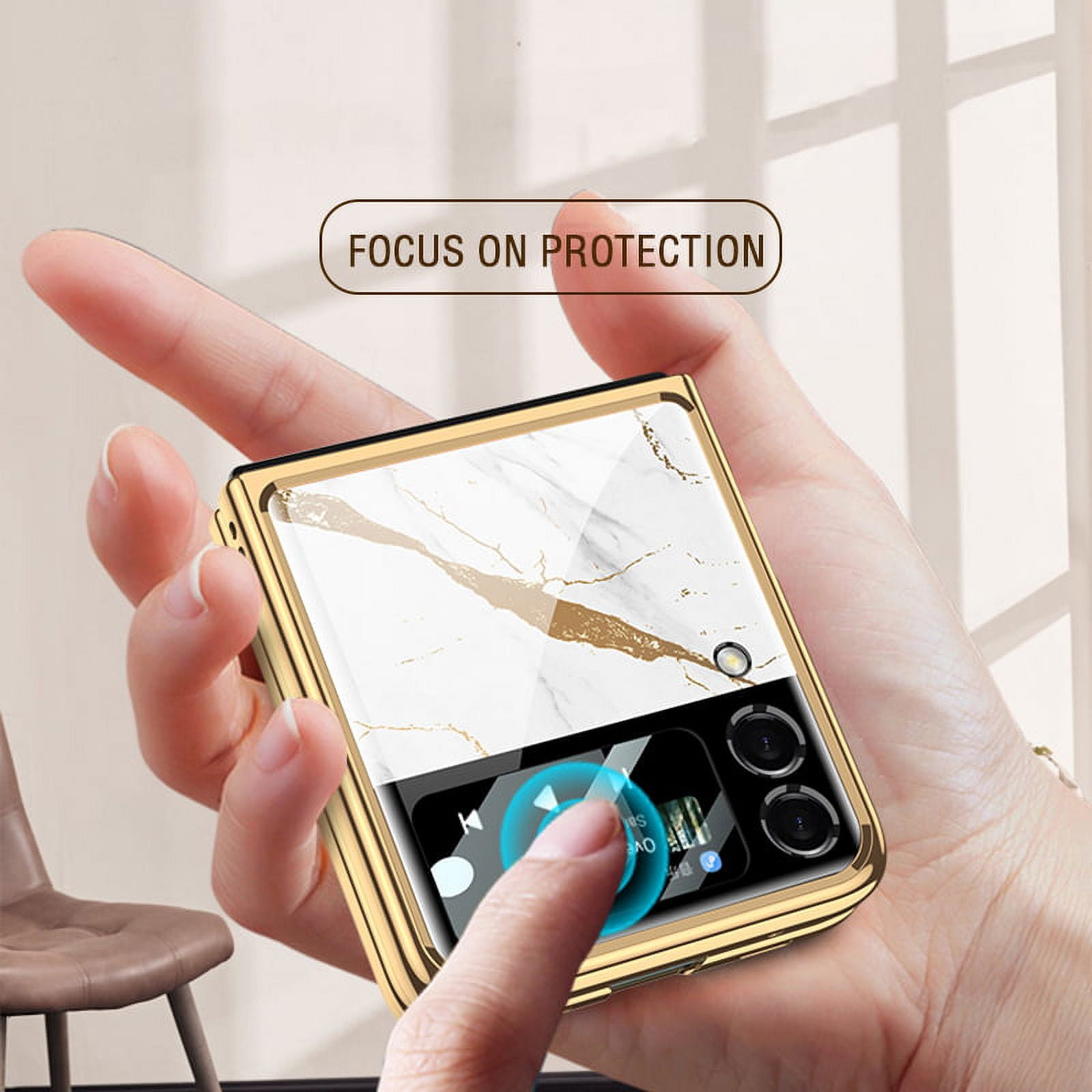 Galaxy Z Flip 3 Case, Heavy Duty Protective Phone Case Lightweight Anti-Drop Wear-Resistant Strong Impact Resistance Case for Samsung Galaxy Z Flip 3,B