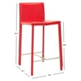 thumbnail image 4 of SAFAVIEH Jason 24" Counter Stool Set of 2 Red, 4 of 7