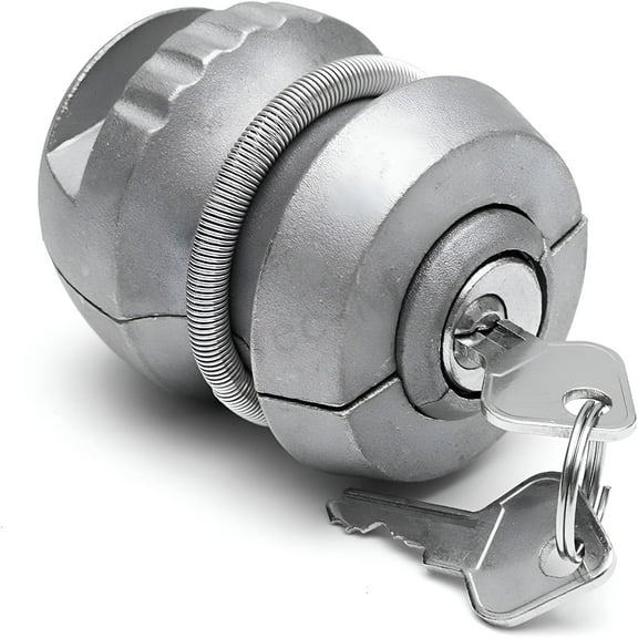 MELIVO Universal Coupler Lock, Adjustable Trailer Hitch Lock, Silver, Lightweight (Pack of 1)