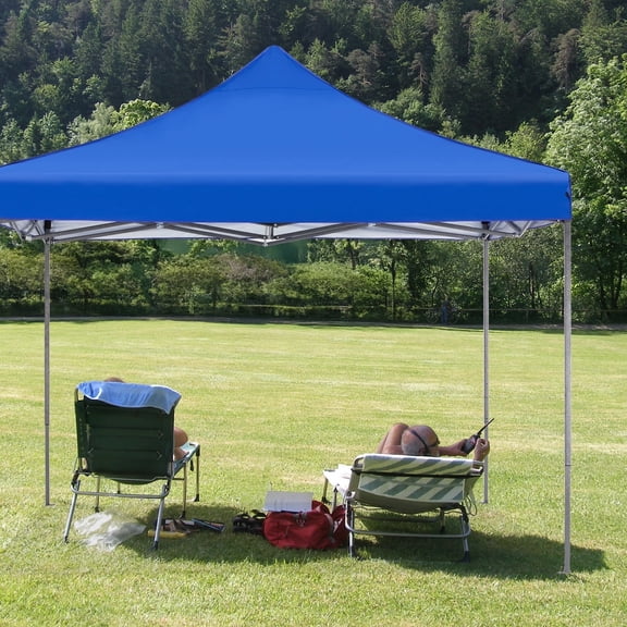 CONCETTA 10x10 Pop up Canopy, Heavy Duty Waterproof Portable Canopy Tent with Sand Bags, Blue
