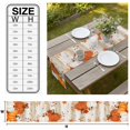 thumbnail image 3 of Burnt Orange Fall Pumpkin Table Runner Thanksgiving Maple Leaves Botanical Tablerunners 14 x 72 Inch, Table Decorations Tabletop Scarf for Summer Gathering Holiday Farmhouse Kitchen Dining Decor, 3 of 8