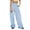 Blue, variant on Charmgo Linen Pants Women, Women's Striped Wide Leg Pants Casual Street Instagram Fashion Baggy High Waisted Pants Wide Leg Pants for Women Trendy Blue L