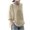 Beige, variant on TIHLMK Womens Long Sleeve Tops Women O-Neck Solid Three Quarter Sleeve Cotton Tops Blouse T-shirt